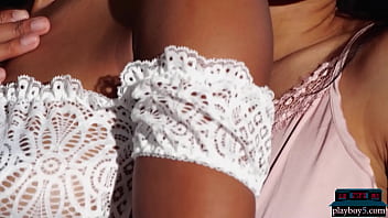 Preview 1 of Ante Incest - Arab and black lesbian girlfriends Fatima Kojima and Jahla Playboy video