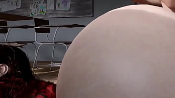 Preview 4 of Sexbig Big Lips - Nena 3D en perrito hasta creampie delicioso