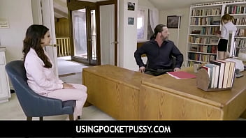 Preview 2 of Non Hd Only Mobi - UsingPocketPussy -  Freeuse Latina Teen Fucked During Interview At Law Firm - Cierra Bell,  Violet Starr