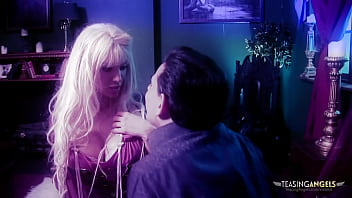 Preview 1 of Indian And Arab Aunties - Horny guy talked a blonde slut into fucking with him