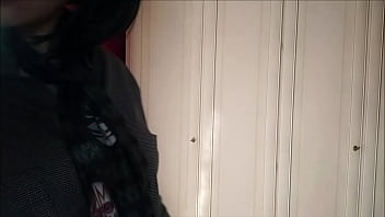 Preview 1 of Bad Mom Com - Chantal striptease with male clothes