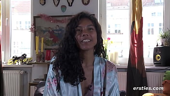 Preview 1 of Augustina Gonzaga - Ersties: Caroline Rubs Herself Down Before Grabbing a Dildo