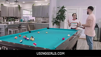 Preview 2 of Jepanes Sex Di Dapur Son - UsingGirls -Teen Free Used On Pool Table- Freya Von Doom