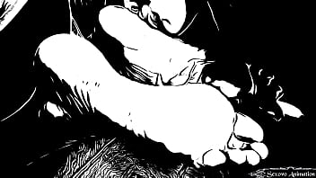 Preview 4 of Apu Tuktuki - cartoon tiny girl worships huge woman feet