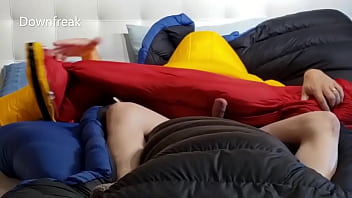 Preview 3 of Xxxv Vergine - Humping Nautica Overfilled Down Jacket Until I Cum