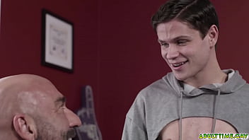 Preview 3 of Face Room - Male cheerleader Dylan Hayes and his jock boyfriend Blaze Austin,  visit their coach Drew Sebastian who recently has been coming out of the closet