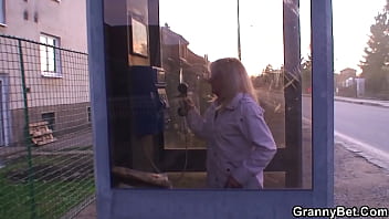Preview 1 of Bokeb Mom Cerita - Picked up blonde grandma rides stranger&#039_s dick