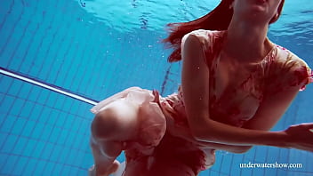 Preview 2 of Xodja - Martina gorgeous redhead teenie big tits swimming
