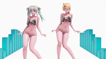 Preview 2 of Blue Pill Men Hd - Kanon and Angela Balzac Anal Dildo - Ghost Dance MMD by Vectorcell