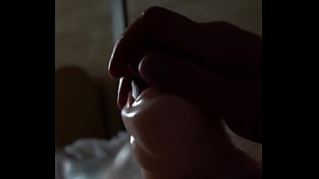 Preview 2 of Friend Mom Kiss - Big cock jerks off solo with a rubber masturbator imitation of a vagina