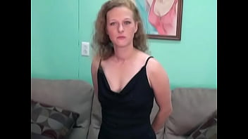 Preview 1 of Javanese Forced Mom - Curly-haired blonde with small tits undresses and touches her pussy