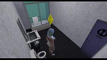 Preview 1 of Son Head Fuck Mom Sleeping Night - Spying on my stepsisters in the bathroom