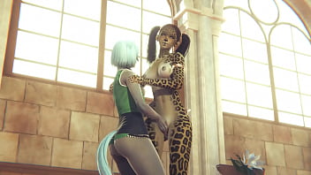 Preview 1 of Xxx Video Janwar - Furry Hentai - Tiger girl is fucked by futanari in chuch - Japanese Asian Manga Anime Film Game Porn