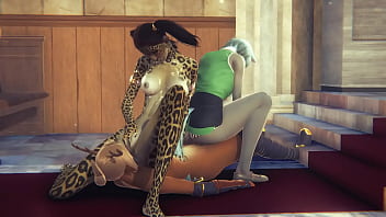 Preview 4 of Xxx Video Janwar - Furry Hentai - Tiger girl is fucked by futanari in chuch - Japanese Asian Manga Anime Film Game Porn