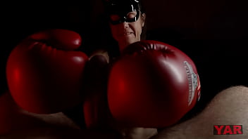 Preview 3 of Dad Crazy - Art jerking off a big dick naked mistress hits a dick in boxing gloves