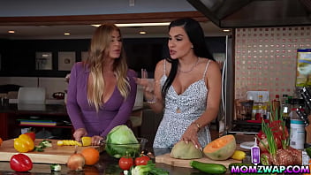 Preview 1 of Cam Girl Audrey Sexy Cockold - Stepmoms Lolly Dames and Sandy Love  have a great plan to cheer up their ungrateful stepsons