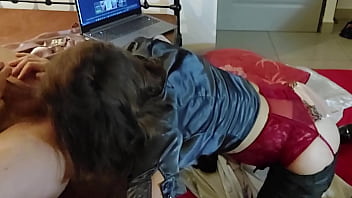 Preview 2 of Rose Love Porn - 1108 - XRED 01 - French Amateur,  DoggyStyle Fuck,  Satin Lingerie,  Clothed Sex,  Blowjob,  Rimjob