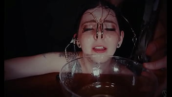 Preview 2 of Mhia Khalifa - Emo bondage whore gets face tied and punished with piss