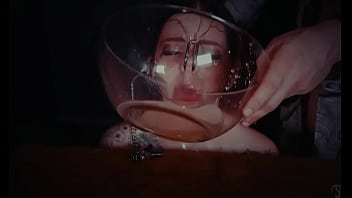 Preview 3 of Mhia Khalifa - Emo bondage whore gets face tied and punished with piss