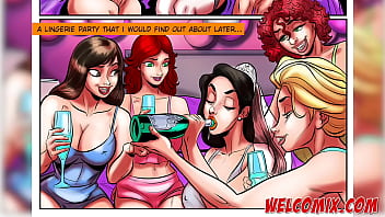 Preview 2 of Indian Web Series Gandi Bat - Lingerie Party! Nerd boy fucking 4 hot chicks - Nerd Stallion