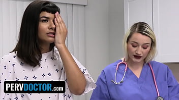Preview 2 of Mom Porn Vs Child - Naughty Latina Apryl Rein Makes A Deal With Her Doctor For Fake Virginity Certificate - Perv Doctor