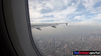 Preview 3 of Xvideo Titanic - Thai teen girlfriend on an airplane and on boyfriends big cock in the hotel