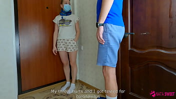 Preview 2 of M Any Sexcom - Impudent guy promised that sperm and blowjob are the best medicine for the treatment of coronavirus (Covid-19)! Hot role play porn 4k 60 fps full video by Nata Sweet