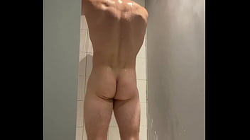 Preview 1 of Brazzer Shower Fuck - Horny boy from Houston gets a boner in the gym shower