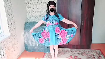 Preview 2 of 10 Year Boy Mom Xxx - HOT Solo Performer Crossdresser Sissy Model Cosplayer Shemale Short Dress Homemade Kitty
