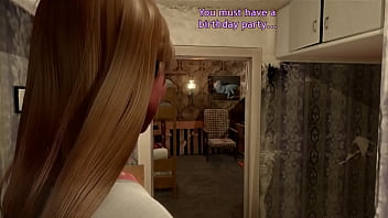 Preview 1 of Xxxyu Video Hd - Girl accidentally got into group sex,  the guy and tranny MILF cum in her pussy and mouth - 3D Futanari Threesome Sex