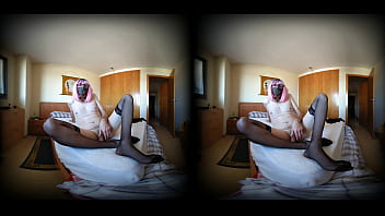 Preview 4 of Katrens Xxx - Sissy masturbates in front of you [VR180]