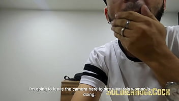 Preview 1 of Broer Zus Porn German - While she cleans my office,  she starts flirting with me so that I&#039_ll fuck her and ejaculate on her pretty face!