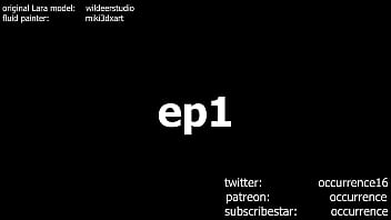 Preview 1 of Bezer Sex Video - Lara Croft Fingering ahegao