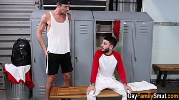 Preview 1 of Sanjan Video - Stepfather gives stepson massage then jumps on his dick