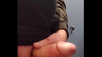 Preview 4 of Cuentos Porno - MyCock4U2see Public Restroom Wanking