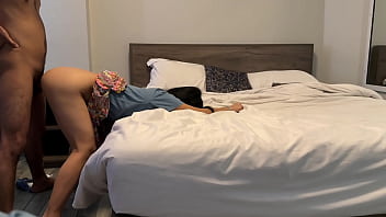 Preview 4 of Moms Child Handjab - Friend&#039_s wife is so hot and cheating doggystyle fuck in hotel