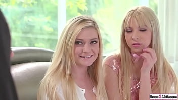 Preview 1 of Christian And Mia Isabella - Busty stepmom squirts on 2 stepdaughters