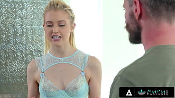 Preview 1 of Mom Her Son Friend Bbc - NURU MASSAGE - Naughty Chloe Cherry Gives Hard Handjob And Blowjob Before Getting Fucked Doggystyle