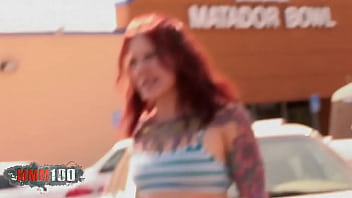 Preview 1 of Brunch Bunch - Chubby tattooed whore deeply fucked by a giant dick