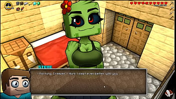 Preview 3 of Aletta Ocken - HornyCraft [ Parody Hentai game PornPlay ] Ep.21 the creeper girl gave us a public titjob on the beach before we gave her a first pussy creampie