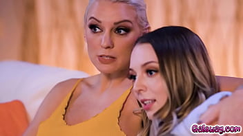 Preview 2 of Johnny Sins Vs Audrey Bitoni - Kenzie Taylor wants to give Lily Larimar some comfort,  she&#039_s actually  got a mega crush on her!