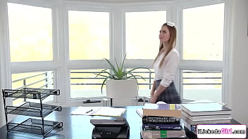 Preview 1 of Sapahe Porno - Lesbian teen student pussy licking her hot redhead teacher