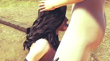 Preview 2 of Avi Dar Matan Shalev - Yennefer of Vengerberg (The Wither 3 Wild Hunt) sloppy blowjob for my big dick and irrumatio pose with facial massive cumshot