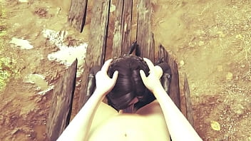 Preview 1 of Avi Dar Matan Shalev - Yennefer of Vengerberg (The Wither 3 Wild Hunt) sloppy blowjob for my big dick and irrumatio pose with facial massive cumshot