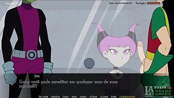 Preview 2 of Ww Desi Girl - Teen Titans ep 32 Jinx Bukkake Beast Boy,  Cyborg e Robin