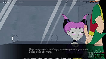 Preview 3 of Ww Desi Girl - Teen Titans ep 32 Jinx Bukkake Beast Boy,  Cyborg e Robin