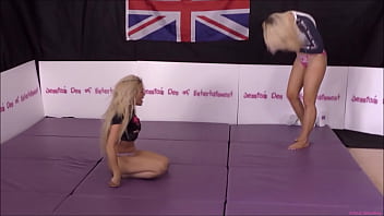 Preview 3 of Soluyleon Sexxi - *Grudge-Match Special* Bra and Panties Match (Strip-Wrestling Match) w,  Loser gets strapped in a nappy (diaper)!! ~ Jessica Morgan vs Chrissy Morgan | (January 2023)