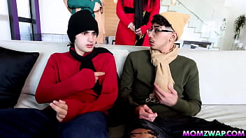 Preview 2 of Sister Brother Forte - Bunny Madison and Mona Azar  think of a way to keep the young studs content with staying home