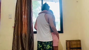 Preview 1 of Aunty Force Little Boy - Pinay wild sex Try namin magsex na bukas kurtina sa bintana