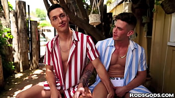 Preview 1 of Bangalore Poun Video Com - Trevor Brooks and Tristan Hunter flip fucking each other! My cock got hard just from looking at them as they were kissing in the garden!
